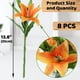 thumbnail image 2 of 16 Pcs Artificial Tiger Lily Real Touch Fake Easter Lily Flowers for Wedding Home Party Easter Decoration Plastic Lily Faux Flowers Orange, 2 of 4