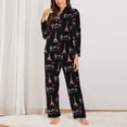 thumbnail image 2 of Pajamas for Women Set - paris Eiffel Tower Comfy Long Sleeve Button Up Pajama Sets for Women 2 Piece, Soft Sleepwear Nightwear Pjs Lounge Sets for Women with Pockets, 2 of 6