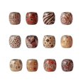 thumbnail image 1 of 100pcs Large Hole Printed Barrel Wooden Beads 16mm Mixed Jewelry Craft Making Loose Spacer Charm Wood Beads, 1 of 5
