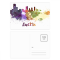 thumbnail image 1 of Austin America City Watercolor Postcard Set Birthday Mailing Thanks Greeting Card, 1 of 3