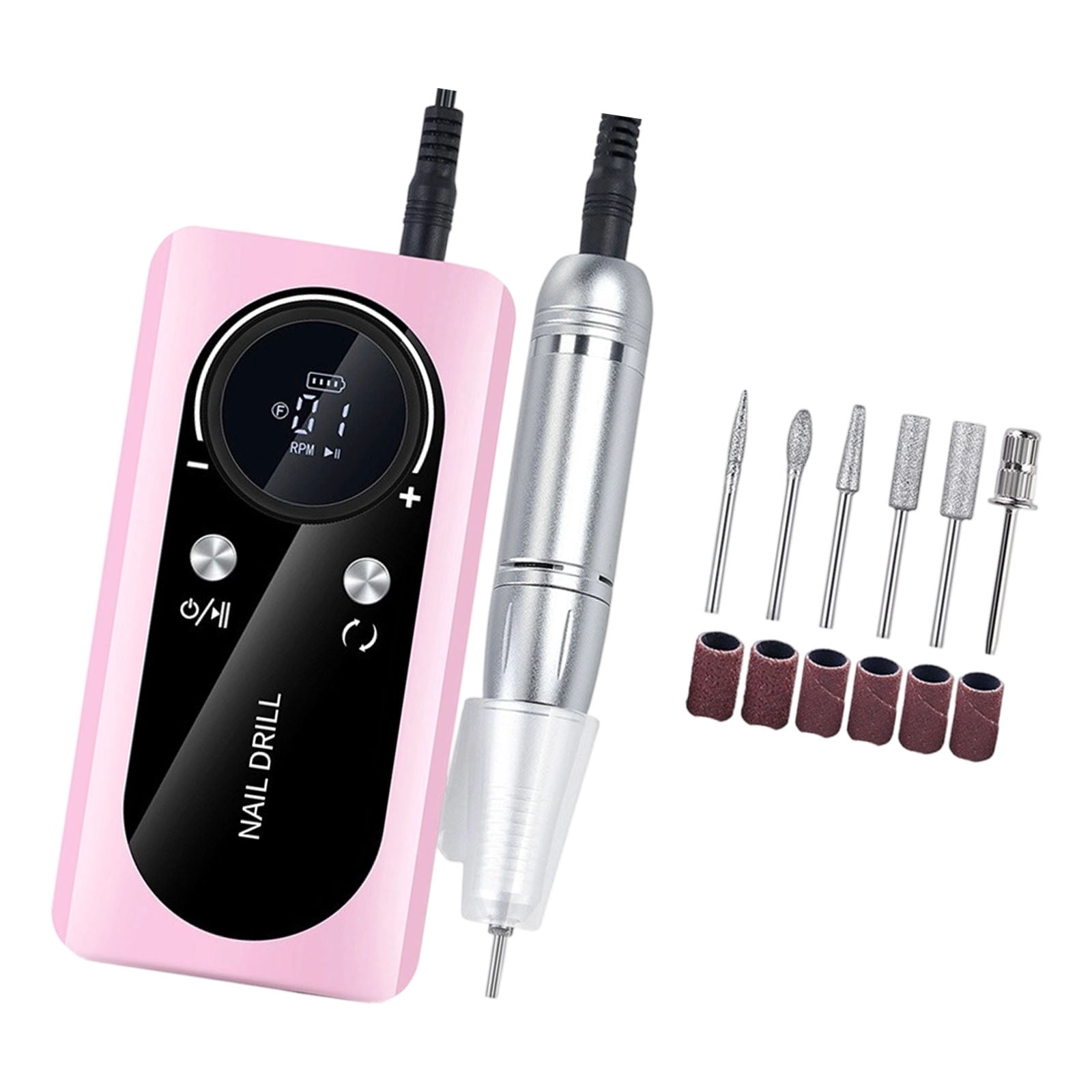 Electric Nails Drill Nails Grinder Set USB Connection 6 Drill Heads for Easy Travel Use Easy Manicure Applications