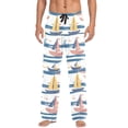 thumbnail image 7 of FORMRS Mens Pajama Pants with Pockets Sleepwear Lounge Bottoms Sizes S-2XL, White Hand Drawn Sailboats, 7 of 7