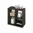 thumbnail image 6 of Furinno Hermite 4-Cube Open Shelves Kitchen Storage, Kitchen Island, Bakers Rack, Buffet Sideboard, Dark Oak, 6 of 6