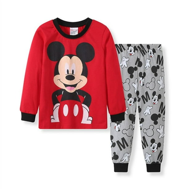 Vêtements Bébé Garçons Filles Imprimé Mickey À Manches Longues Tops +  Pantalon Enfants Coton Vêtements Ensembles