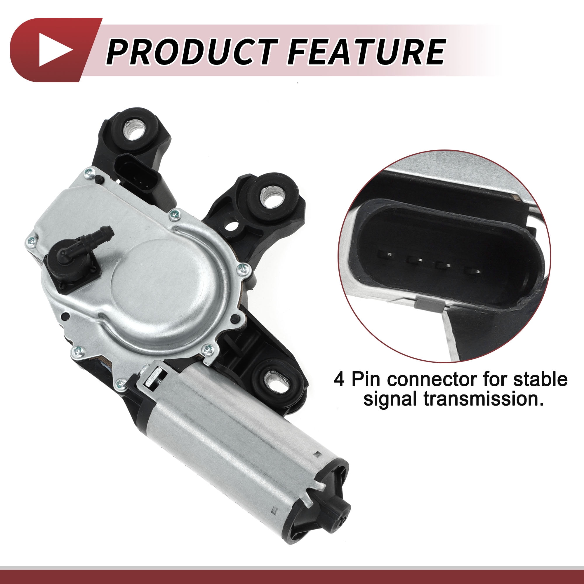 Unique Bargains Windshield Wiper Motor for VW Touareg 2011-2017 Rear Replacement