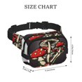 thumbnail image 4 of Hirioo Red Mushrooms for Double Layer Waist Bag Adjustable Fanny Pack For Travel Running Hiking, 4 of 9
