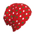 thumbnail image 6 of Gaeub White and Green Polka Dot Print Beanie Hats for Men Women,Winter Caps,Knit Cuffed Beanie,Cuffed Cap,Great for Winter Activities, 6 of 7