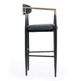 thumbnail image 6 of Modrest Buchtel - Mid-Century Modern Dark Grey + Gold Arm + Black Bar Chair, 6 of 7
