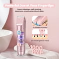 thumbnail image 5 of 2 in 1 Bikini Trimmer for Women: Electric Razor with Dual Heads for Bikini Underarm Leg Arm Body Face Facial - Wet & Dry Use Body Hair Trimmer, Pink, 5 of 8