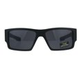 thumbnail image 3 of Locs Mens Gangster Skull Print Arm Plastic Rectangular Sunglasses All Black, 3 of 4