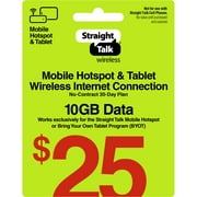Straight Talk $25 Mobile Hotspot & BYOT Wireless Internet Connection 10GB Data 30-Day Prepaid Plan e-PIN Top Up (Email Delivery)