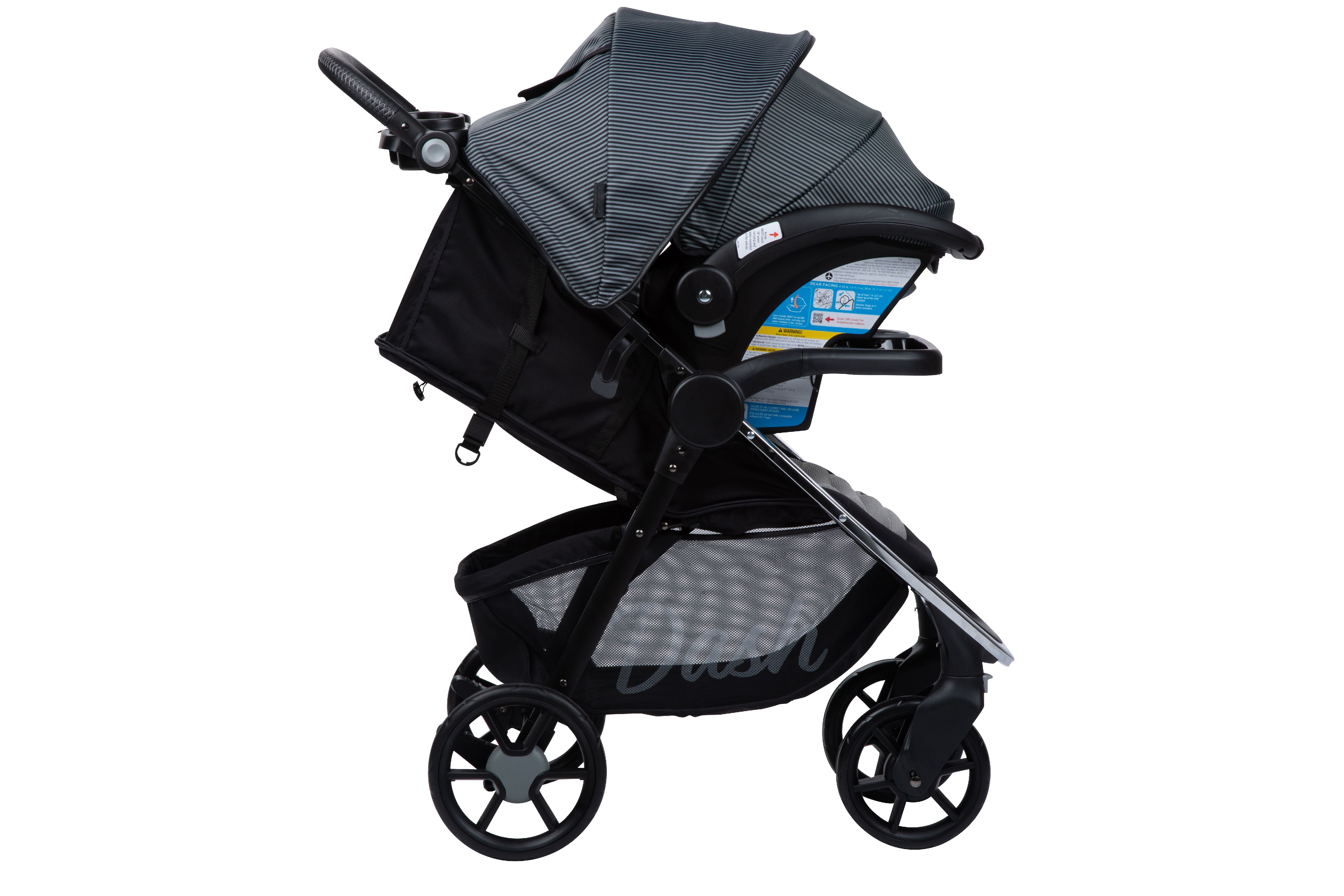 Monbebe Dash Travel System Stroller and Infant Car Seat, Pinstripe - image 5 of 13