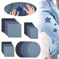 thumbnail image 2 of 20 Pieces Assorted Iron On Fabric Patches, Clothing Repair Patch Kit, Adhesive Garment Accessory, Sew On Fabric Appliques, Clothes Mending Emblems, DIY Craft Decorative Patches, 2 of 7