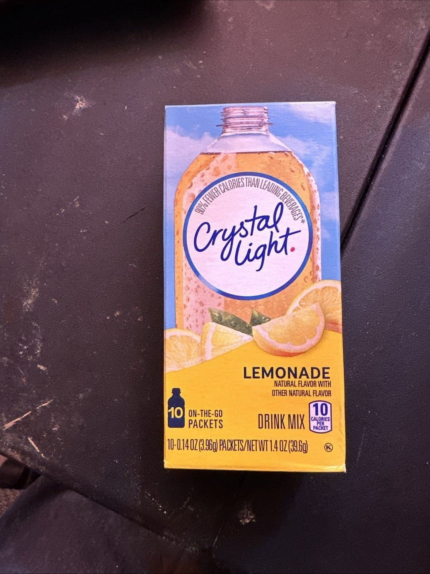 6 pack 10 count box Crystal Light Lemonade on the Go Drink Mix 1.4 oz exp. 04/26