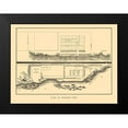 thumbnail image 2 of Bowen 18x14 Black Modern Framed Museum Art Print Titled - Foundry Site Plan Washington DC - Bowen 1836, 2 of 5
