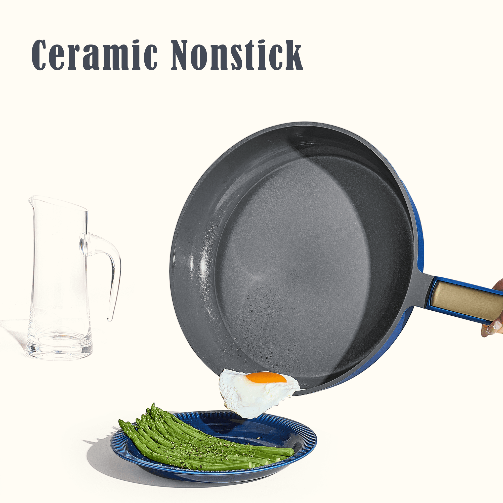Carote Nonstick Frying Pan Set, 9.5" & 11" Skillets, Induction Compatible, Easy to Clean, Blue