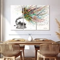 thumbnail image 3 of Elephant Stock Radical Rhapsody Wall Art - Horizontal Multi Panel Canvas - Living Room Wall Decor - Music Multi Panel - Gray And Gold Decor By Ashvin Harrison - 65" x 42", 3 of 8