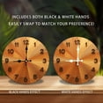 thumbnail image 2 of Orange Analog Wall Clock Home Decor 10-Inch Silent Wooden Wall Clock, Battery Operated (AA Batteries Not Included), Artistic Home Decor, 2 of 7