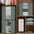thumbnail image 4 of Neinkie Storage Bags Large Blanket Clothes Organization and Storage Containers for Bedding, Comforters, Foldable Organizer with Reinforced Handle, Clear Window, Sturdy Zippers, 4 of 6