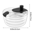 thumbnail image 3 of Vegetable Dehydrator Spinner – Large Clear Bowl with Drain and Colander – Multi-use Vegetable Dryer, Lettuce Spinner, Fruit Washer, Salad Mixer, 3 of 5