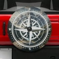 thumbnail image 2 of Lotusprinthandmade Compass Mountain Spare Tire Cover With Backup Camera Hole 6 Sizes (30 in.), compass design wheel cover, mountain landscape tire cover, 2 of 6