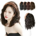 thumbnail image 6 of Wig for woman Wig extensions Water ripple half head cover Headband Short Cu C6R2, 6 of 8