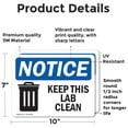 thumbnail image 2 of (2 Pack) Keep This Lab Clean Sign, 2 of 7