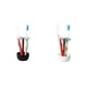thumbnail image 2 of Soporte de soporte de cepillo de dientes de acero inoxidable para encimera de tocador de baño Organizador de almacenamiento de cepillo Comestic Irene Inevent JJ23359-01B, 2 of 7