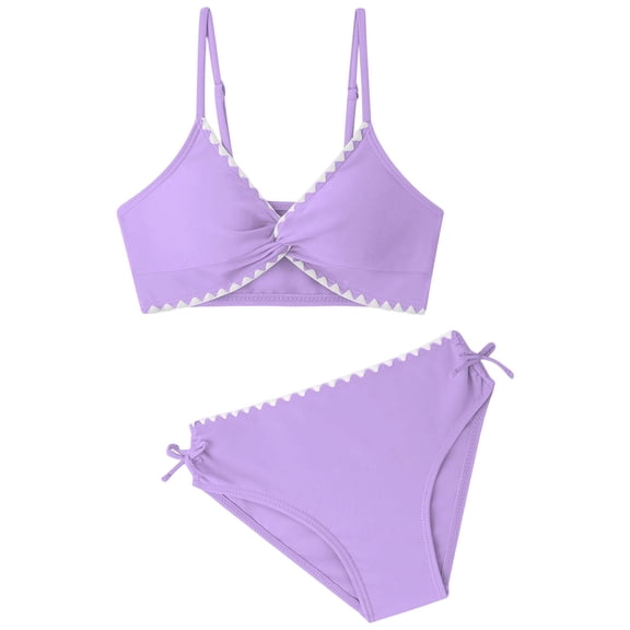 Mnyotv Girls Bikini set Two Piece Swimsuits With Chest Pad V-Neck Bathing Suits summer beach Swimwear
