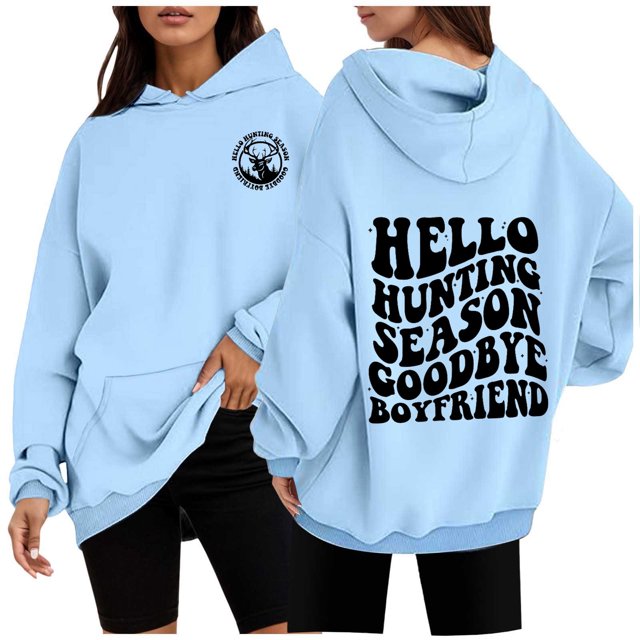 Wyzesi Chandails en Molleton pour Femmes Col en V Automne/hiver Imprimé Chandail à Capuchon pour Femmes Chandails en Molleton pour Femmes Col Rond Chandail en Molleton pour Femmes Midi