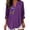 Purple, variant on IMENGL Women's Fashion V Neck Long Sleeved Purple Floral Printed Top Purple XL
