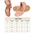 thumbnail image 4 of Gustave Women's Ballet Flats Shoes PU Leather Foldable Round Toe Slip On Flats Soft Comfortable Portable Travel Casual Dress Shoes, Gold, Size 6, 4 of 8