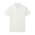 thumbnail image 3 of Polos for Men Short Sleeve Quarter Button Up Tees Shirt Basic White Mens Shirts Casual, 3 of 4