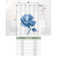 thumbnail image 6 of No Hook Shower Curtain with Snap in Liner, Nature Blue Rose with Leaves Visual Art Flowers Hotel Shower Curtains for Bathroom, Washable Shower Curtain Liner Set with Mesh Top Window, 48"x72", 6 of 6