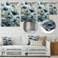 thumbnail image 4 of Designart "Leaf Foliage And Flowers Blue III" Floral Leaves Metal Wall Art Prints, 4 of 5