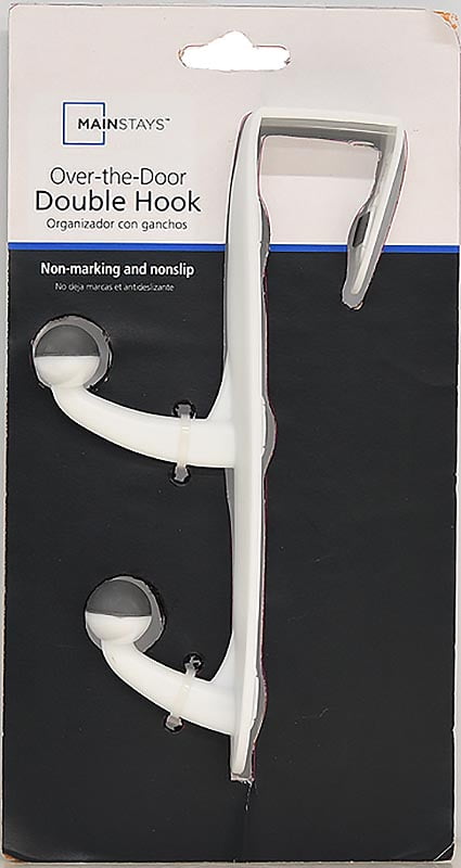 Mainstays Over The Door Nonslip Double Hook Organizer Walmart
