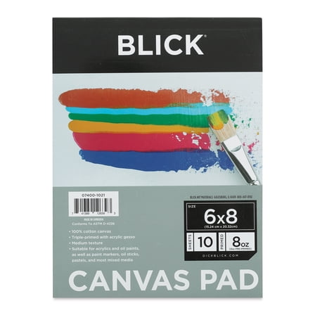 Blick Canvas Pad - 6" x 8", 10 Sheets