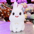 thumbnail image 4 of PELUCHERIA - Conejo de Peluche Blanco con Ojos Grandes, 20 cm, Juguete Suave, 4 of 5