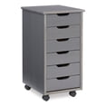 thumbnail image 1 of Pemberly Row Transitional Six Drawer Rolling Storage Cart in Gray Wood, 1 of 12