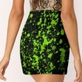 thumbnail image 5 of 2024 Green Paint Splatter Skirt Cool Neon Print Vintage Mini Skirts Street Fashion High Waist Graphic Oversized Casual A-line Skirt, 5 of 7