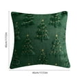 thumbnail image 3 of Cinvoph Christmas Tree Plush Throw Pillow Winter New Year Decorations Xmas Rustic Throw Cushion Case for Sofa Home Living Room Party Decor, Green, 3 of 6