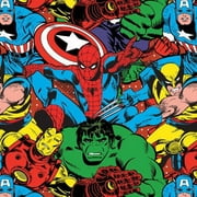 Marvel Cotton Collage Fabric, per Yard