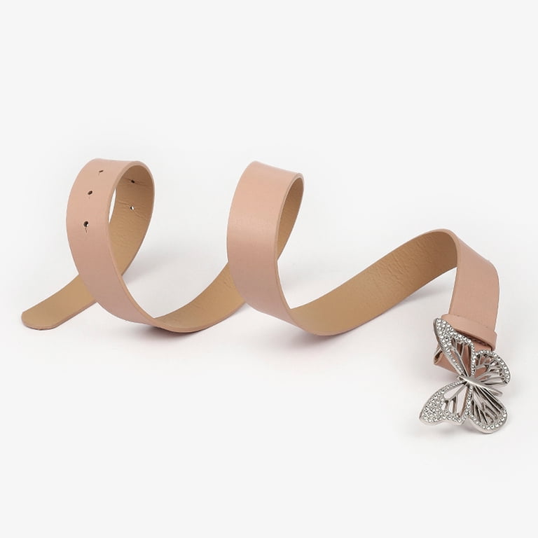 Belts For Women Fashion Soft Leather With Butterfly Buckle 