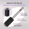 thumbnail image 5 of USA Pana DLC 3/32" Safety Nail Carbide - Smooth Round Top Large Barrel Head for Electric Dremel Drill Machine (Black, Extra Coarse Grit), 5 of 6