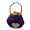 B004- Purple, variant on Green Halloween Carry Pouch, Pumpkin Trick Or Treat Bucket, Halloween Trick Or Treat Bags, Halloween Pumpkin Bucket, 9X5 Inch Soft Fabric Tote with Striped Handle for Student