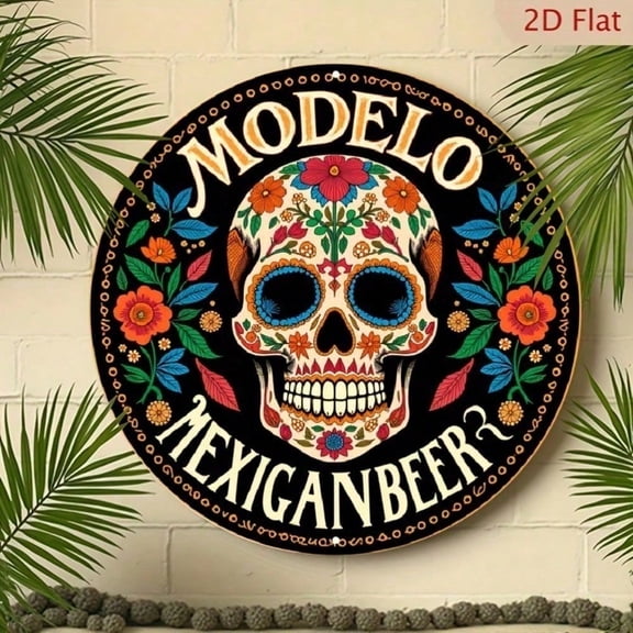 HELLOYOUNG Vintage Metal Tin Sign 8x8 Modelo Beer Bar Wall Decor Retro Mexican Cerveza Pub Man Cave