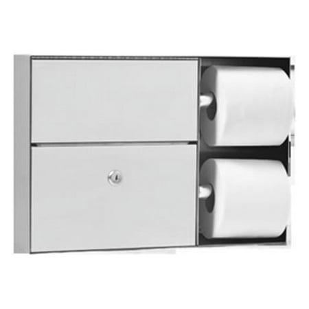 Dual Toilet Tissue Dispenser & Sanitary Napkin Disposal