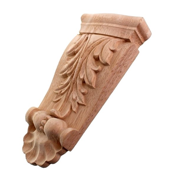 Apliques de madera Flor tallado calcomanías decorativas molduras de madera gabinete puertas muebles arquitectura decoración
