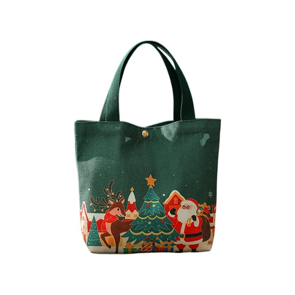 PuSpu Xmas Velvet Drawstring Bag 10x10cm 1pc Multicolor Canvas Candy Pouch for Holiday Party Favor Decor Stocking Stuffer Velvet Flap Pocket Pants Style