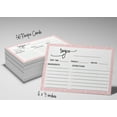 thumbnail image 6 of Inkdotpot 4x6 Inch Recipe Cards (Set of 50) , Thick Double Sided Premium Card Stock- Modern Style White Recipe Notecards for Weddings- Bridal- Baby Shower - Baby Pink Border Theme, 6 of 6